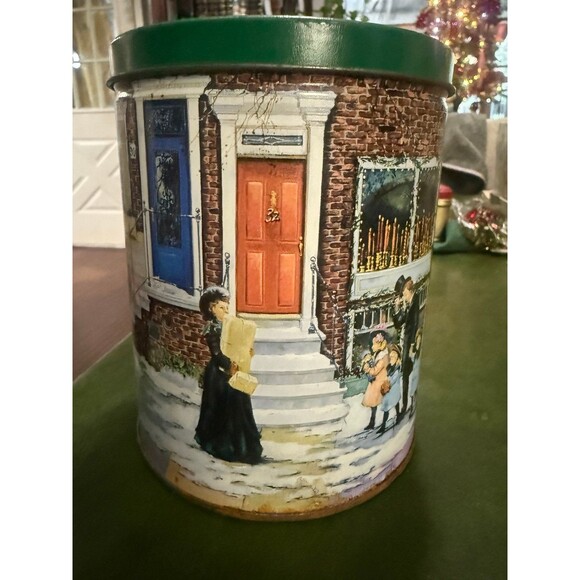 RARE Vintage Wooden Christmas Ornaments NOS Set of 20 w/ Westminster Holiday Tin - Picture 11 of 12